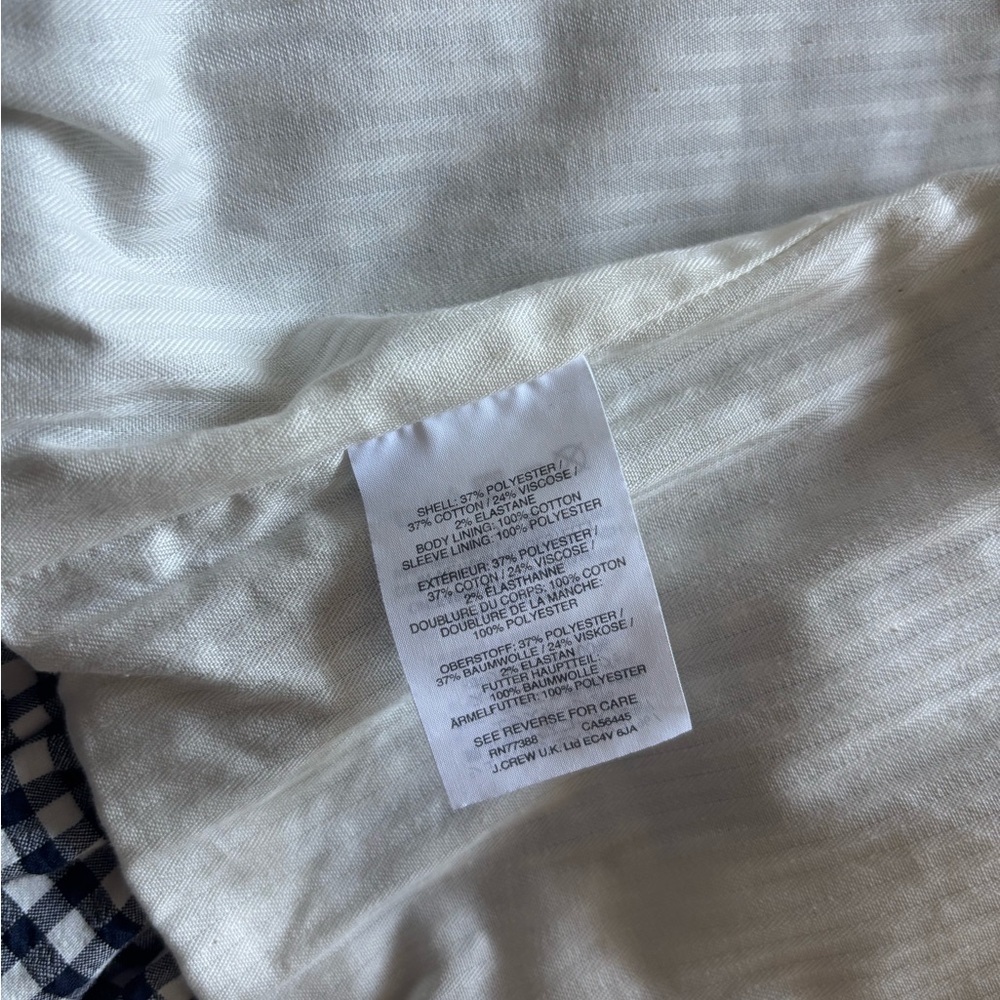 Jcrew Gingham Jacket - Picture 3 of 4